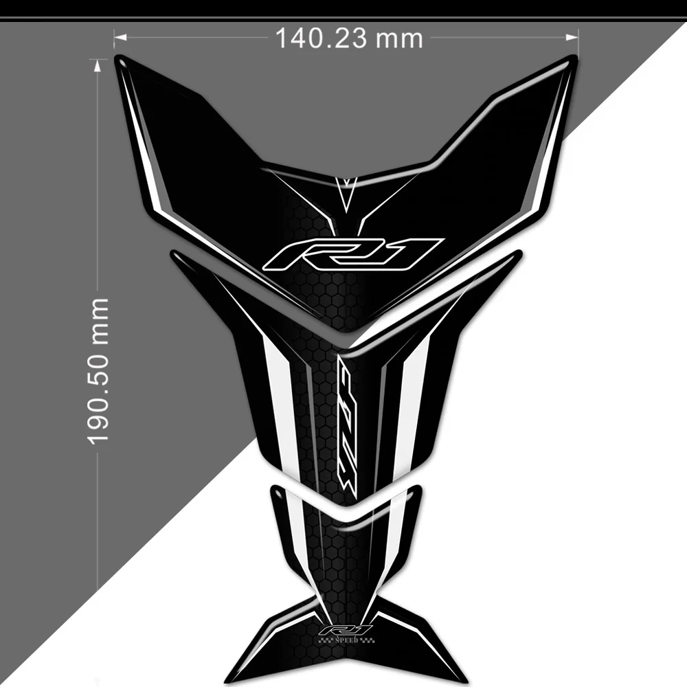 لياماها YZF-R1 YZFR1 خزان الوسادة مجموعة زيت الوقود الركبة حامي هدية الحاجز شعار شارة شعار الركبة ملصقات الشارات 2015-2020