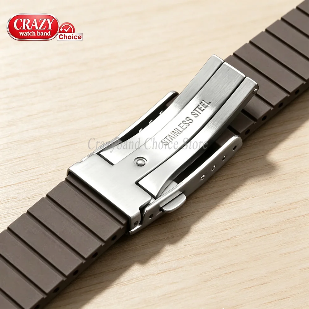 316L Massives Edelstahl-Uhrenarmband mit Faltschließe 18mm 20mm 22mm 24mm Doppelter Schmetterlings-Sicherheitsverschluss Uhrenzubehör Schwarz – Detail 4
