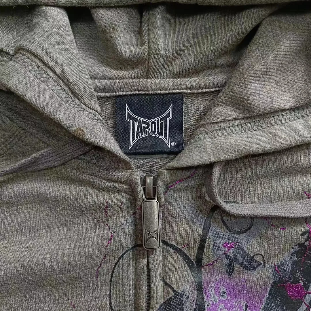 Hoodie de impressão gótica para homens e mulheres, Y2K, zíper, hip hop, moletom casual, personalidade, retrô, venda, streetwear, novo