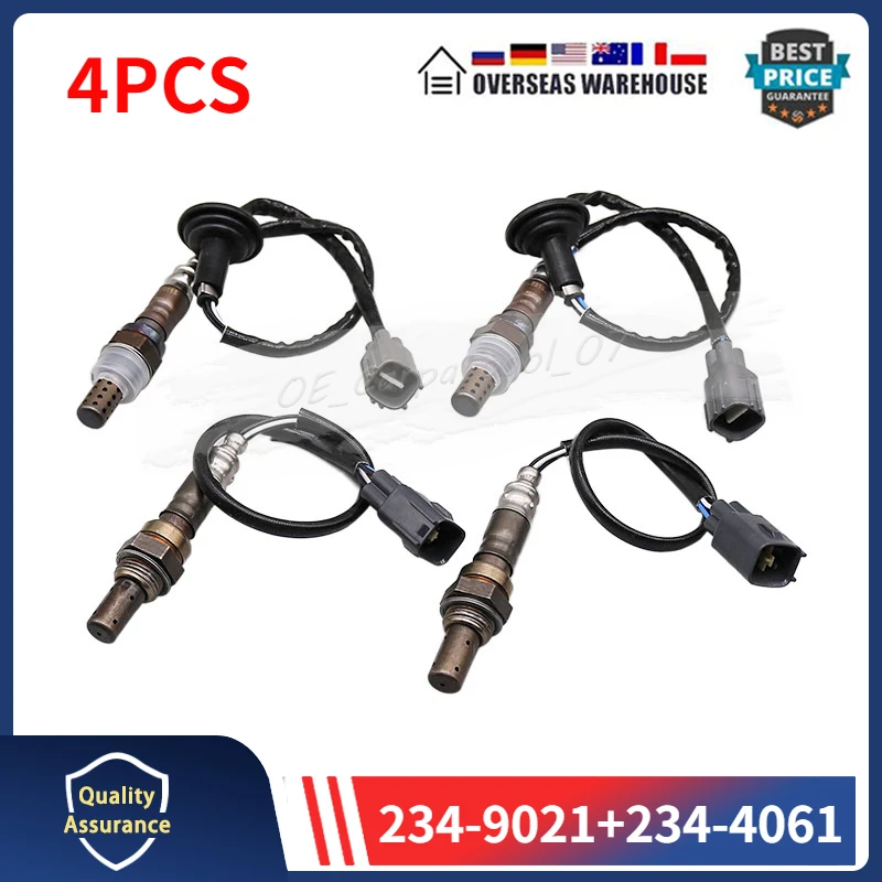 4PCS Oxygen O2 Sensor 234-9021 234-4061 For 2000-2004 Toyota Avalon 3.0L V6 Upstream & Downstream 8946741040 8946512390 234-4625