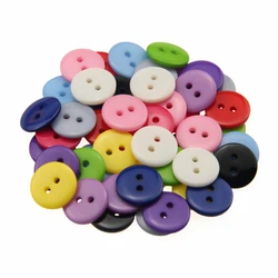 20pcs/pack resin button two eyed 1/1.5/2cm for craft shirt clothing sewing supplies DIY handmade painting decorative buttons