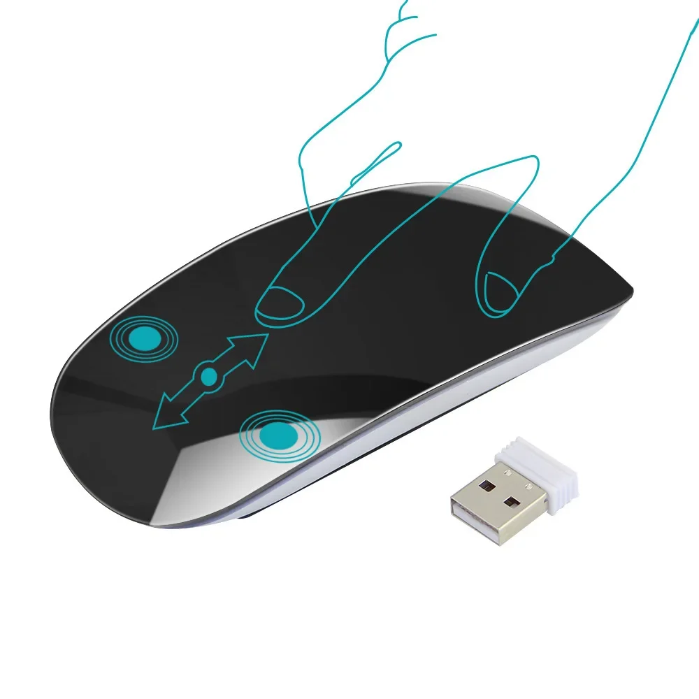 Portable Mini 2.4 G Touch Mouse Mute Ergonomic Design, Suitable for Window and Mac