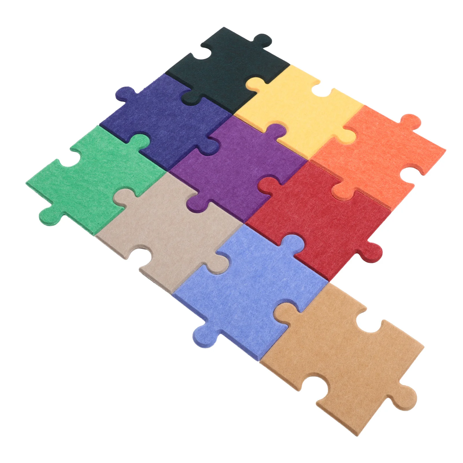 

10Pcs Felt Board for Wall Decor 3D DIY Jigsaw Puzzle Tiles Self Stick Felt Panels for Playroom Bedroom Photo Display Notice