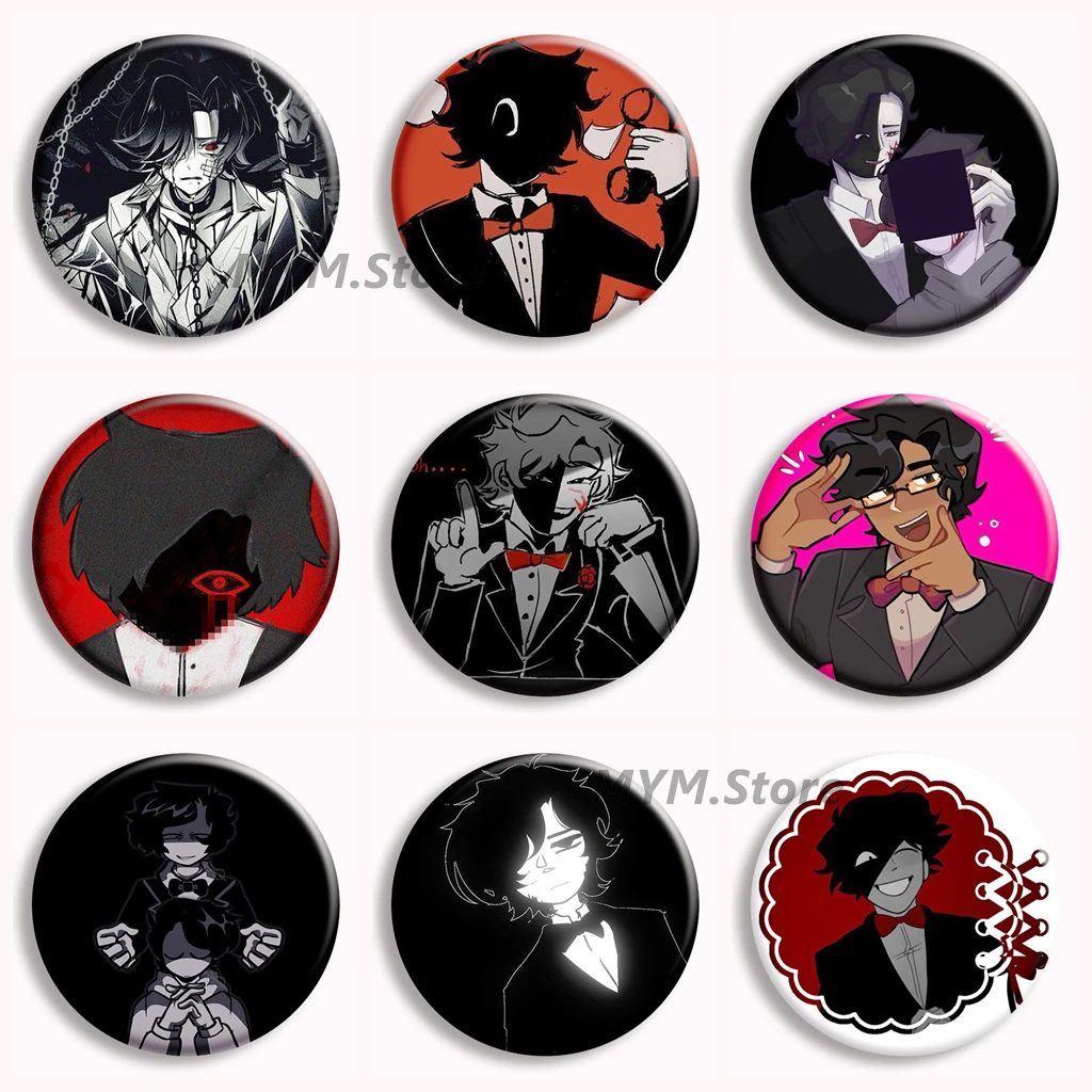 The Mandela Catalogue Anime Soft Button Pin fnf Mark and Ceaar Fanart Brooches Badge Bag Decor Accessories Fans Collect Gifts