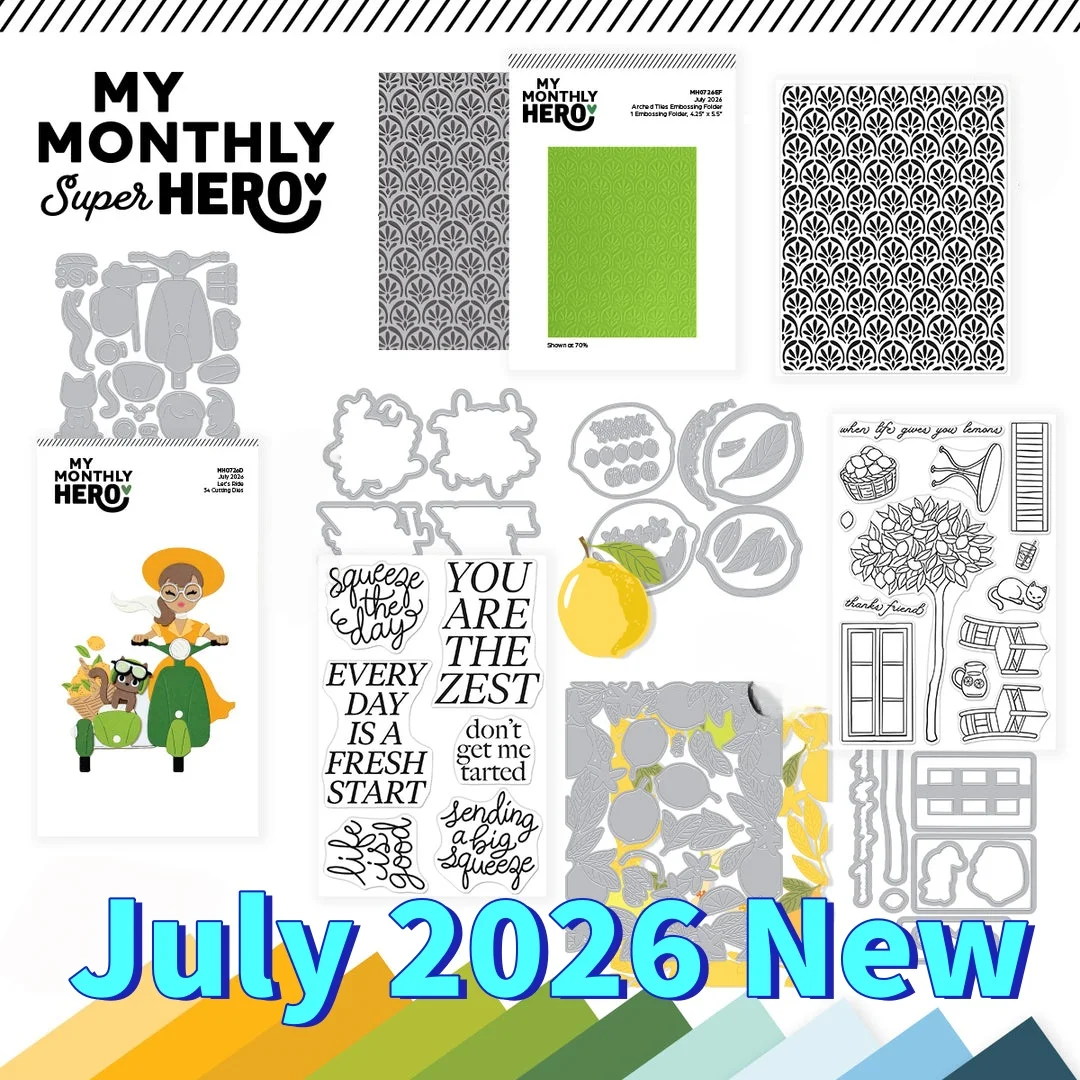 Julio 2026 Novedad: Cortadores Metálicos y Sellos Transparentes con Diseño de Limones Citrus Shaker y Hot Foil para Manualidades, Tarjetas, Scrapbooking y Plantillas de Papel