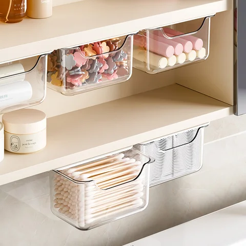 Under Mirror Pull-Out Storage Boxes