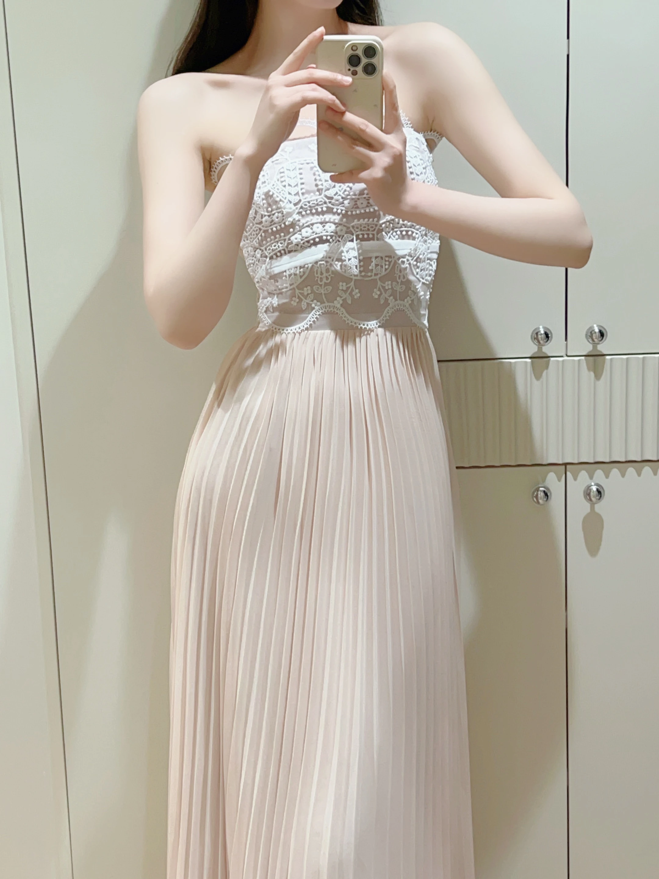 White Lace Trimmed …