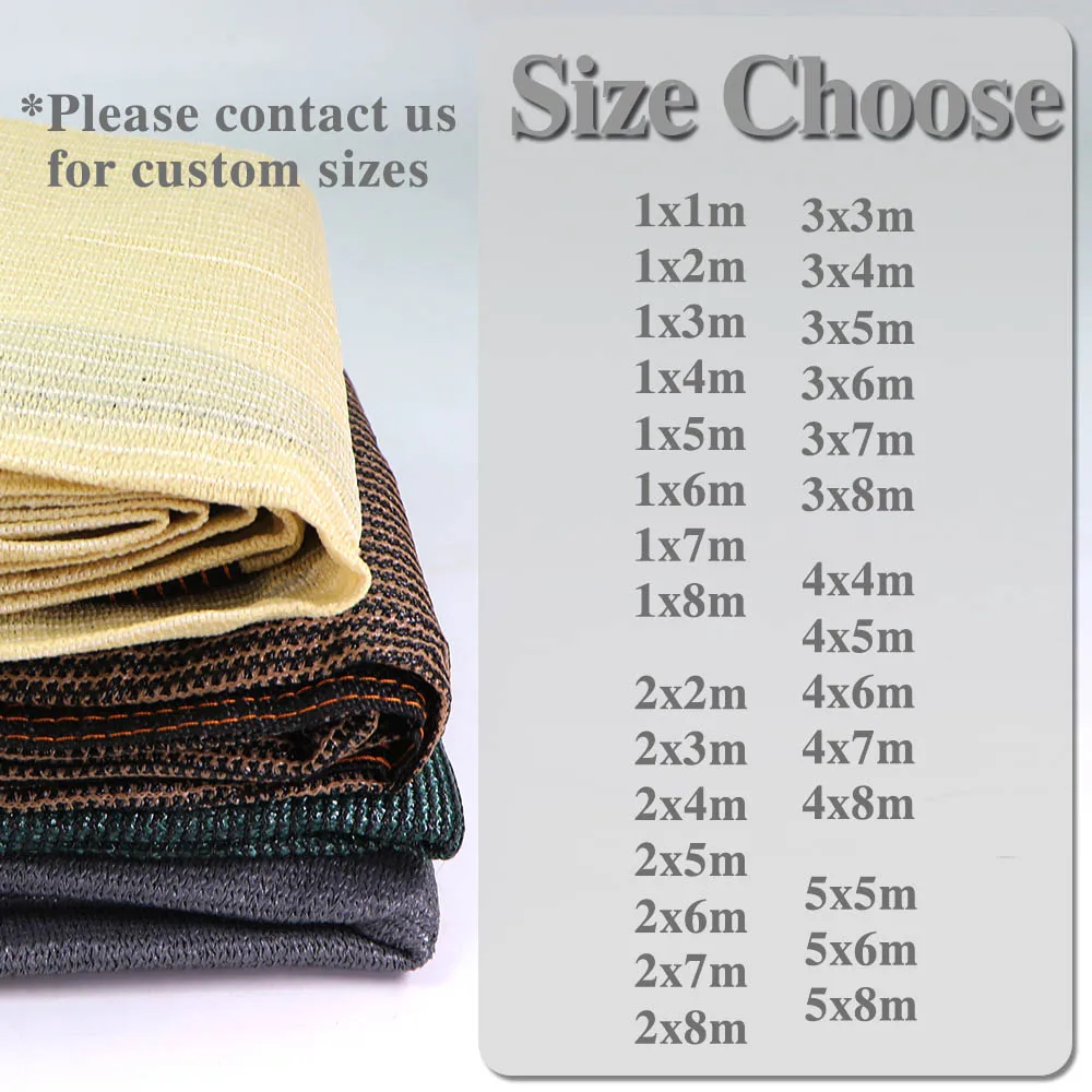 4-color 95% Thicken HDPE Fabric Anti-UV Sun Shade Net Pergola Canopy Sunshade Sails Balcony Privacy Screen Garden Fence Netting