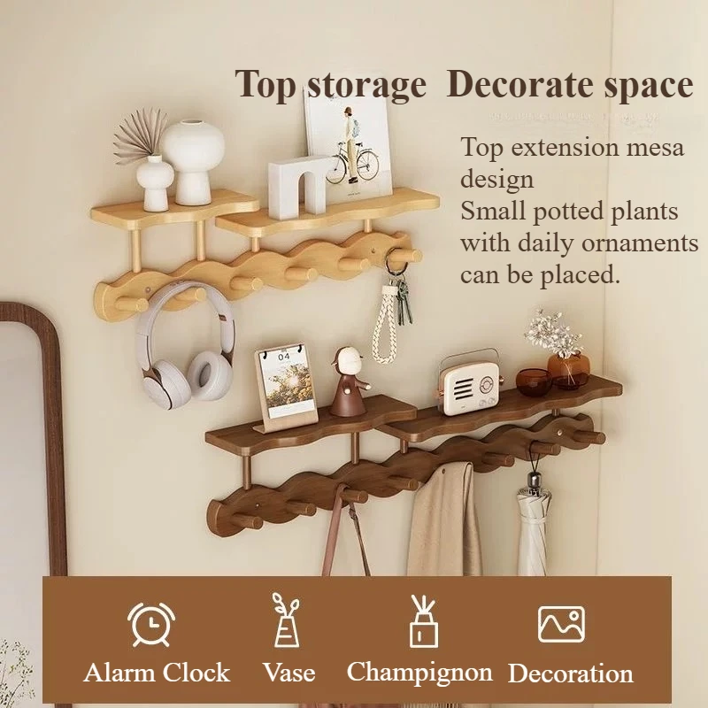 Living Room Coat Hangers Wall Vintage Apartment Bamboo Shelf Hat Holder Wieszak Scienny Do Przedpokoju Luxury Furniture