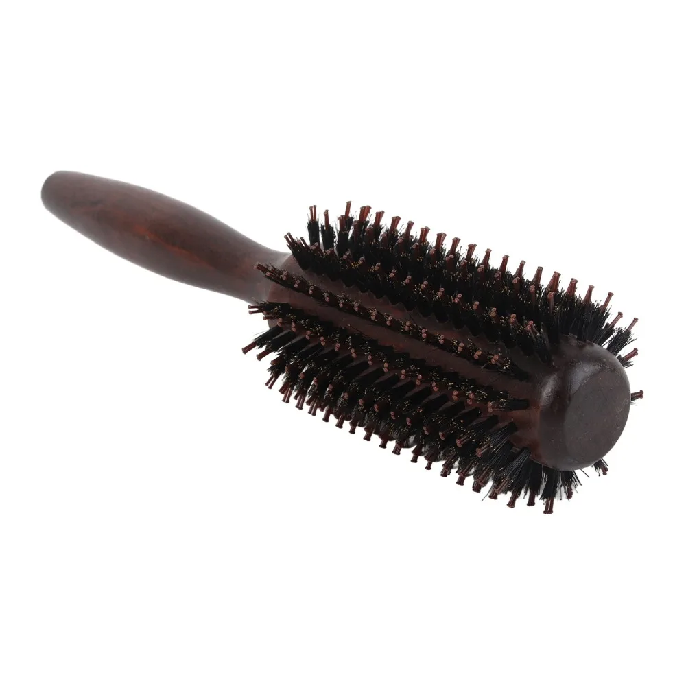Hair Care Solid Wood Round Comb Professional Wooden Handle Roller Comb Anti Static Round Brush Hair Brush Women Use