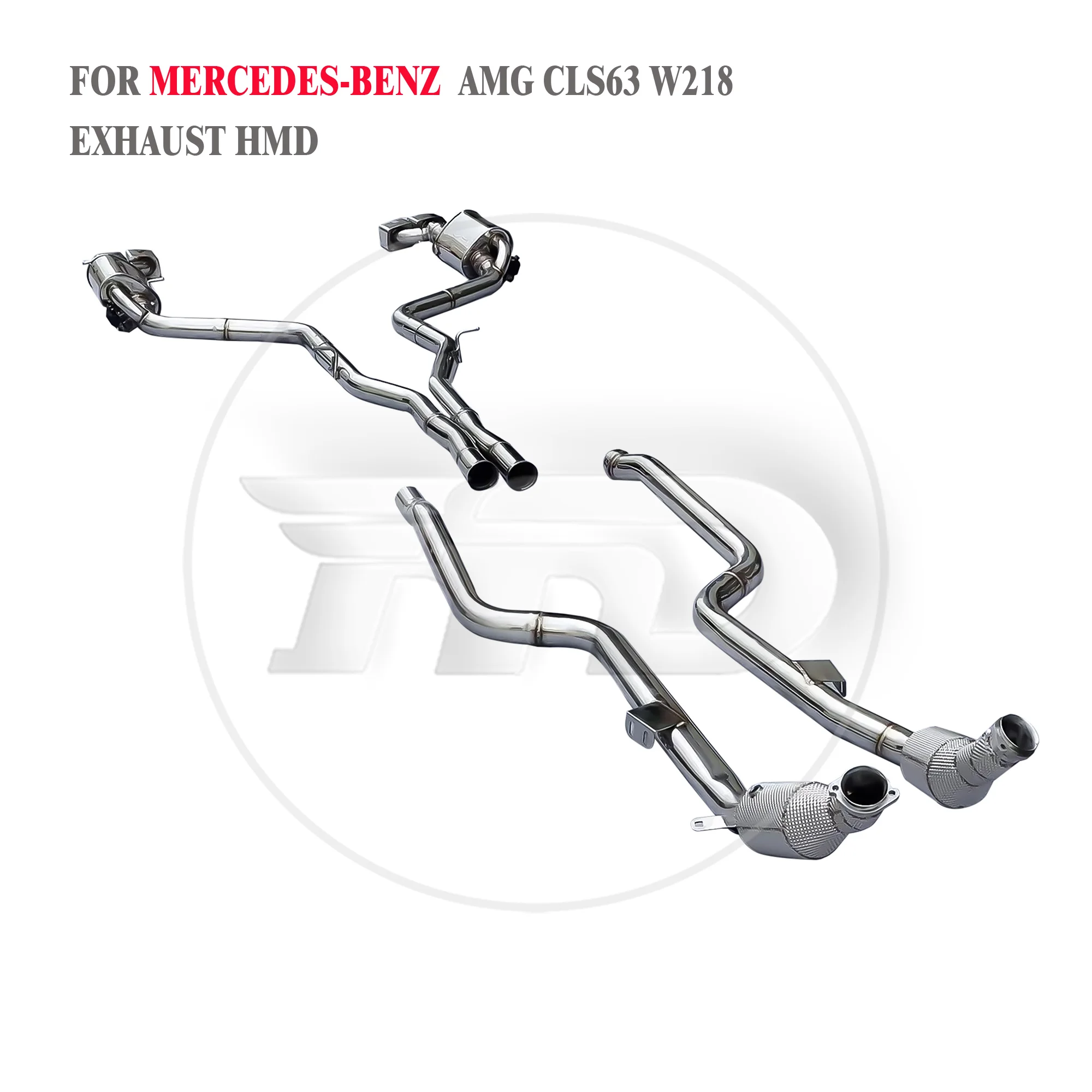 HMD Catback Exhaust System Downpipe Manifold for Mercedes Benz W218 AMG CLS63 Muffler With ValvesCar Accessories