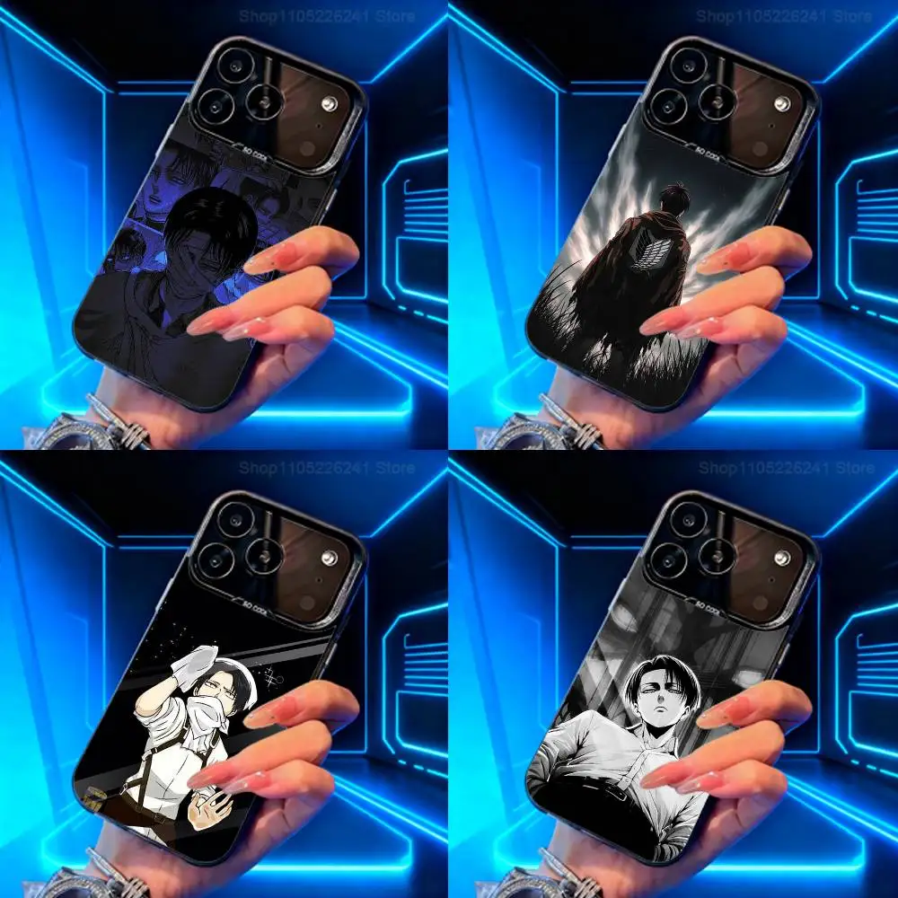 

Cool L-Levi A-Ackerman For iPhone 15,14,13,11,SE,XS,MAX,12,16,17,Mini,Pro,Black Matte Silicone Cover Case