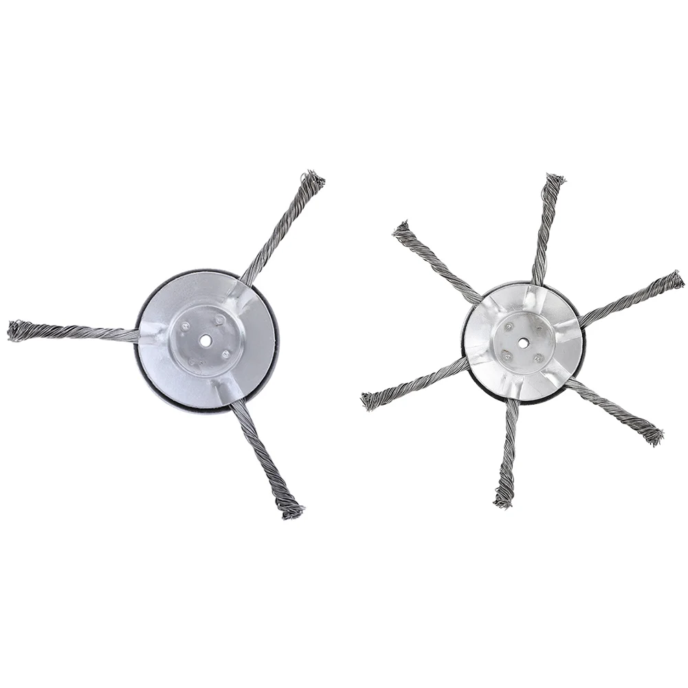 Universal Unkraut Bürstenkopf Stahldraht Rad Gras Trimmer Kopf Entfernung Moos Rost Rasenmäher Gras Pinsel Disc Unkrautfresser Klingen