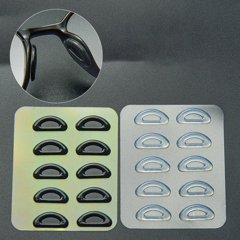 Silicone Plate Eyeglasses Nose Pad Half-moon Nose Pad Non-slip Nose Pad Eyeglasses Heightening Nose Pad Eyeglasses Accessories