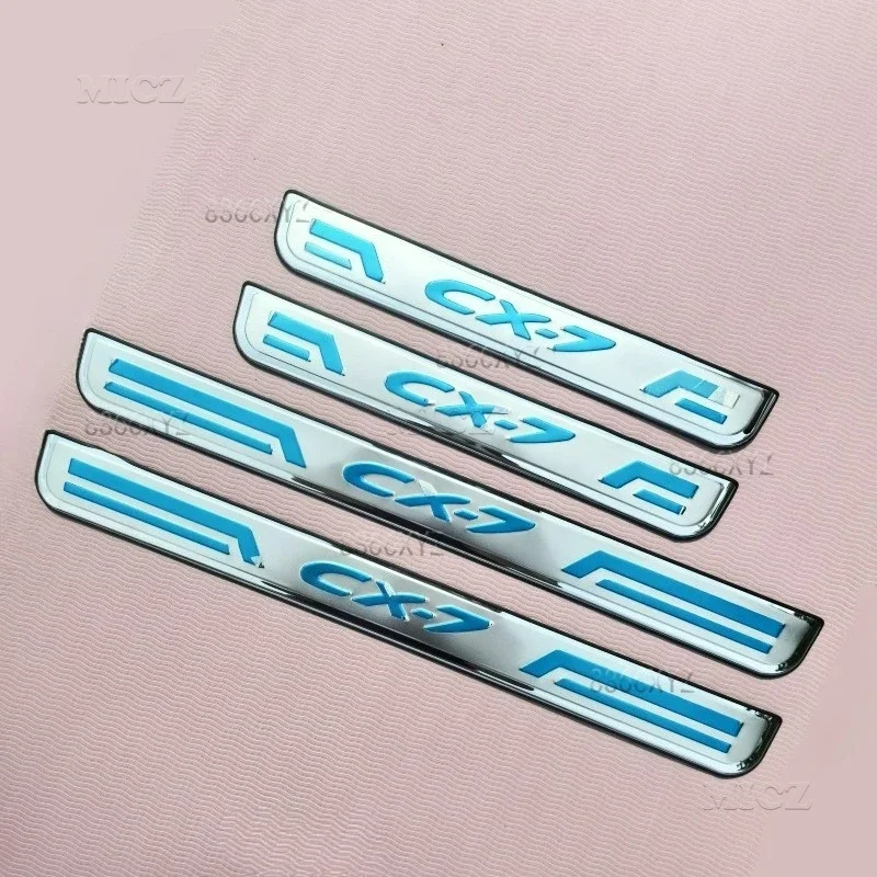 

Car Accessories Car Styling Stainless Steel Car Door Cover Outside Door Sill Plate Scuff Plate For Mazda CX-7 CX7 2008 - 2015