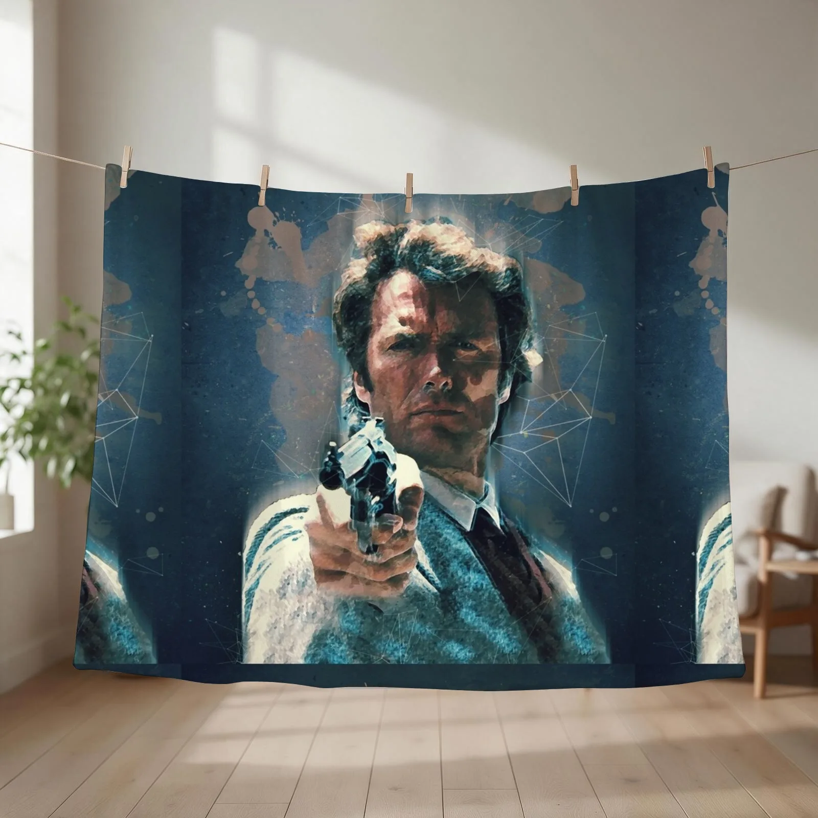 Dirty Harry vintage art Throw Blanket Soft Big valentine gift ideas Winter beds Soft Blankets
