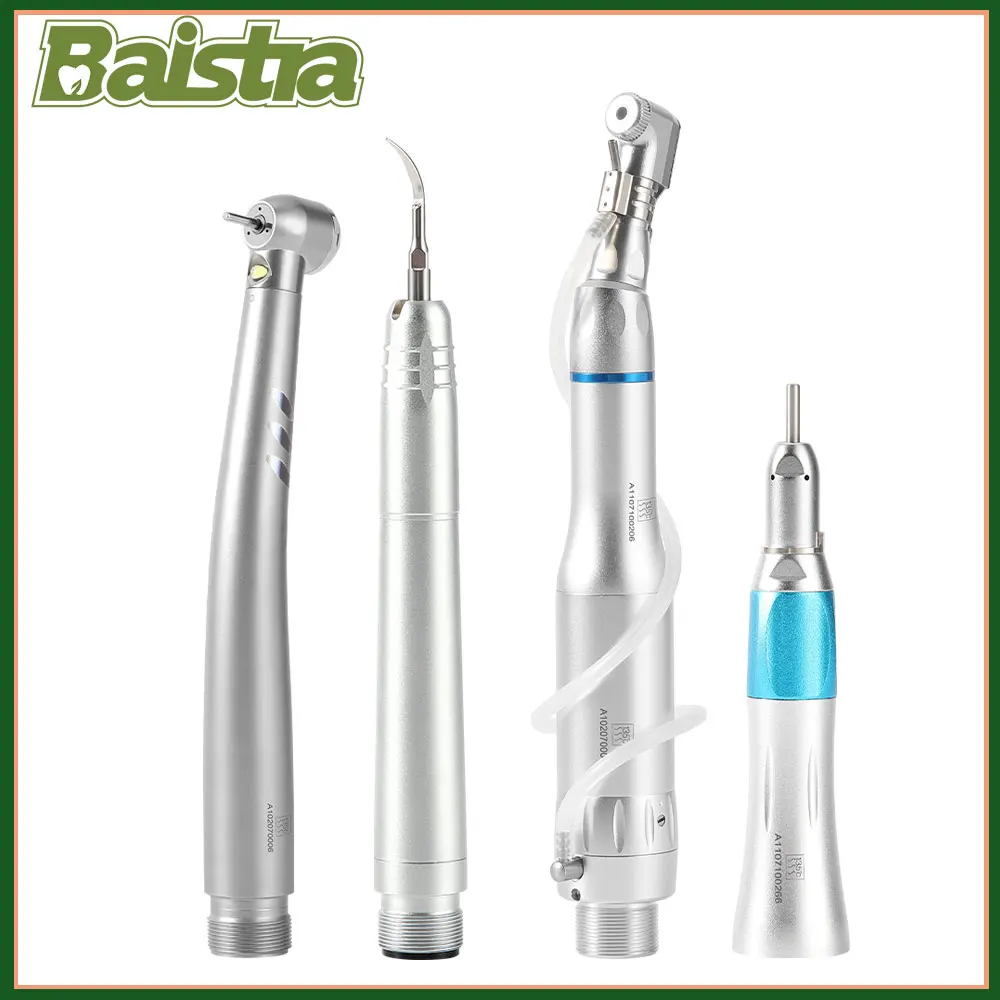 Dental Handpiece Kit LED High Speed Integrate E-generator And Low Speed Handpiece With Air Scaler Set 2/4 Hole Dentistry Tool