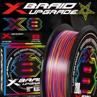 Japón Original Xbraid Upgrade X8 multicolor 2024 NUEVO High Stength Multifilament Line Pesca 1000M/500M/300M Super Smooth Agua salada Línea de pesca Resistente a la abrasión Línea trenzadas pesca carpfishing
