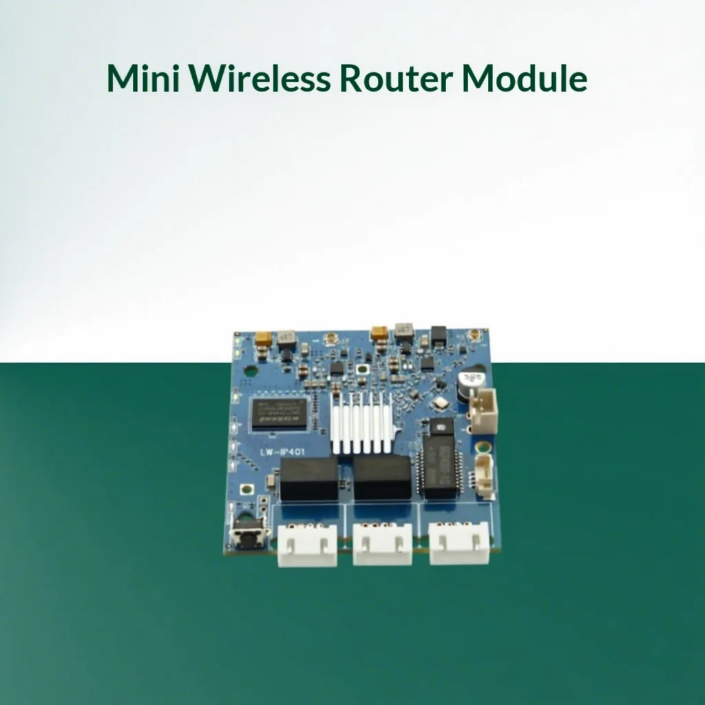 Mini Wireless Router Module 3 Wired Ports, High Power, Firewall, Through Wall