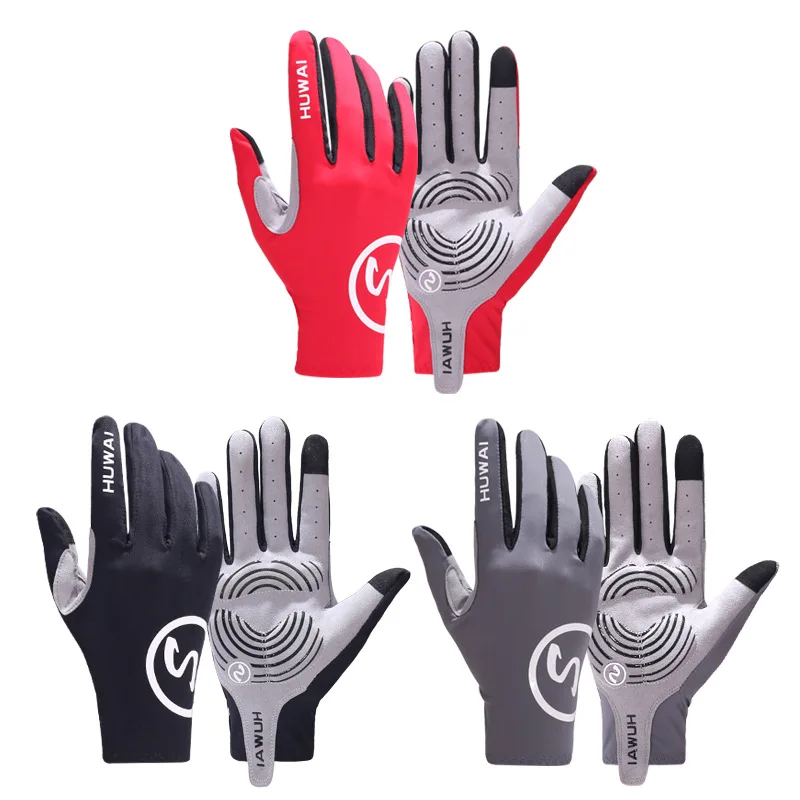 

Outdoor full-finger cycling gloves, shock-absorbing touch screen， bike accessories mtb motorcycle gym Men's cycling gloves