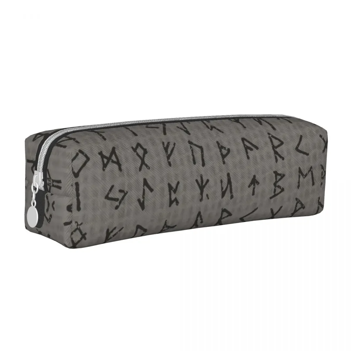 Cute Futhark Rune  Nordic Mythology Pencil Case  Box Pen for Girl Boy Large Storage Bag Office Zipper Stationery