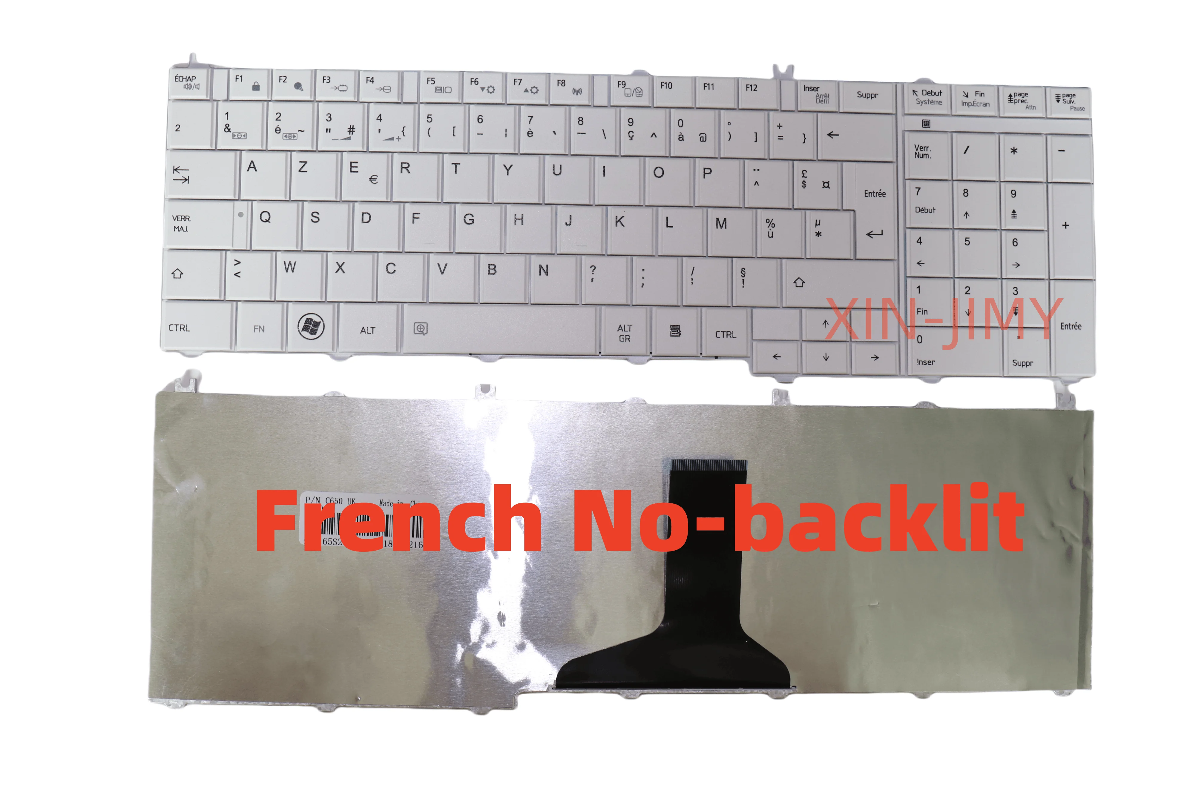 French Laptop Keyboard for Lenovo Ideapad U350, AELL1E00110 JMEAAE00110 Black w​ithout backlit