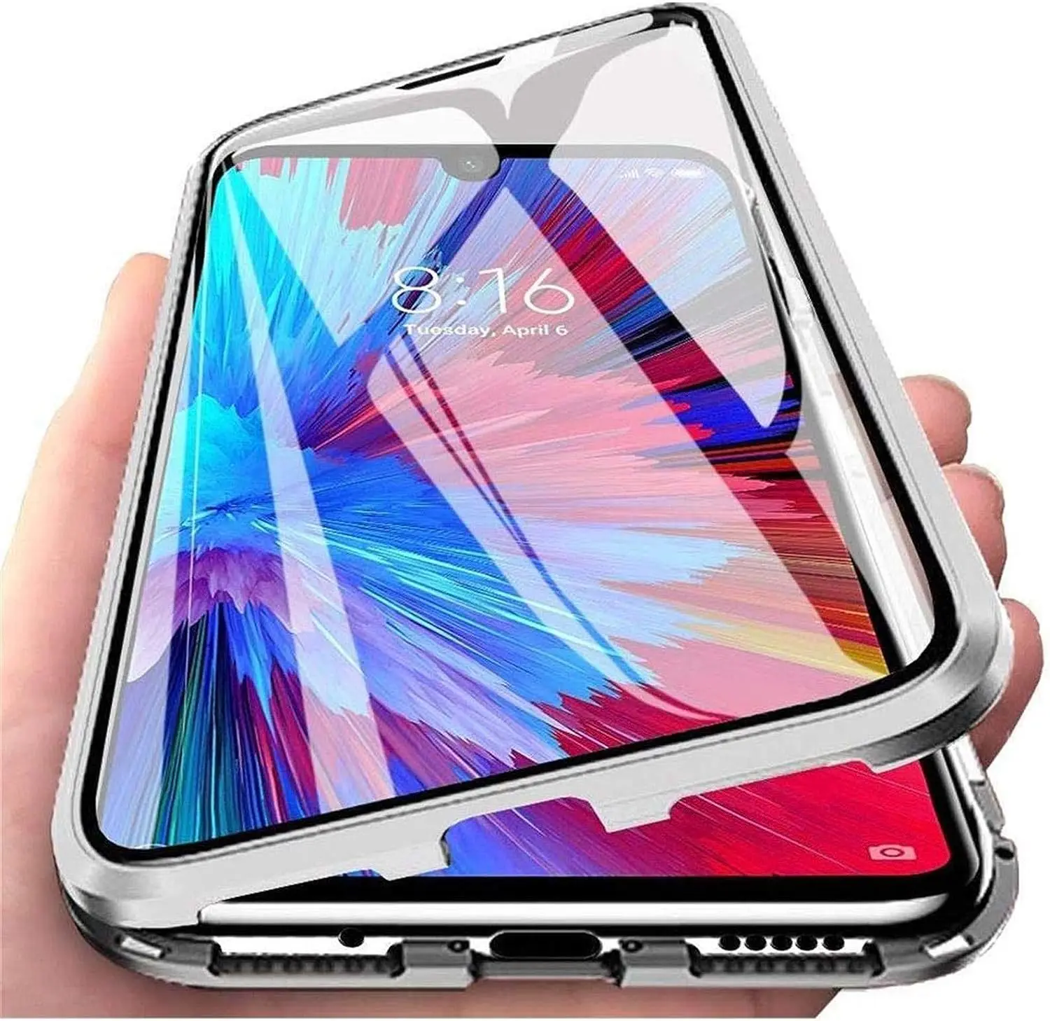 Nowe etui na telefon Samsung A56 z dwustronnym szkłem, A55 Magneto, A36 Metalowe Magnetyczne Etui Ochronne Pełne Pokrycie, Anty-podgląd — zdjęcie produktu 6