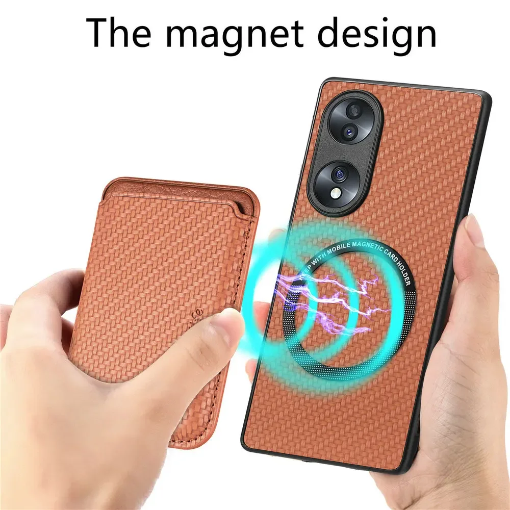 Magnetic 2IN1 Detachable Leather Case for OPPO A80 A79 A98 A78 A58 A38 A18 A17 K A 18 38 58 78 79 80 98 5G 4G Card Cover Magsafe