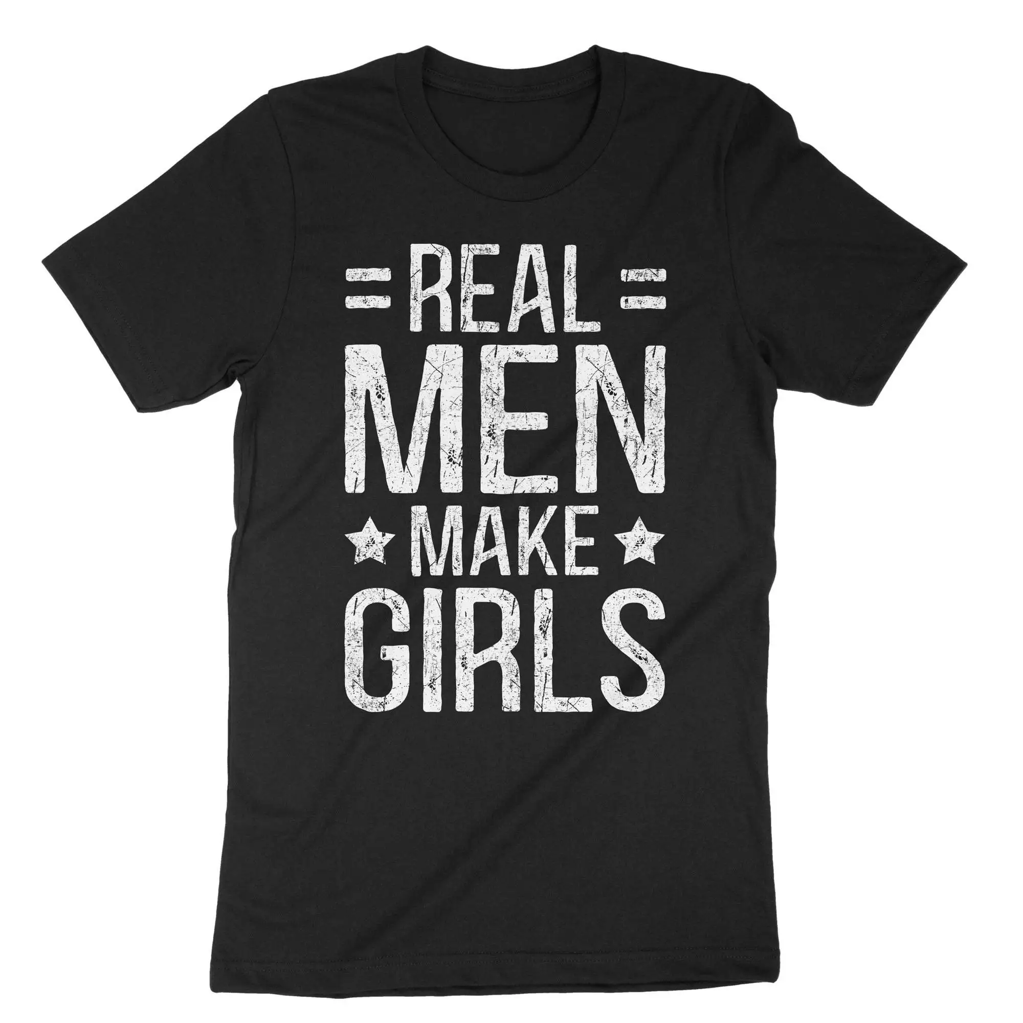 Real Men Make Girls First Time Dad T Shirt Baby Shower For Husb Twins 1St Daddy