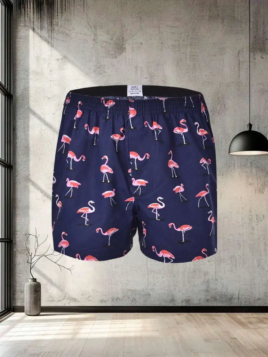 Mens Boxer Shorts With Pickle Print Breathable Elastic Cotton Blend 4PCS