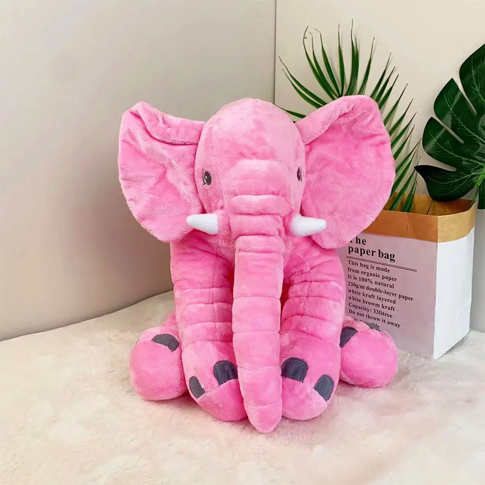 40CM Elephant Plush Toys Baby Room Decorative Stuffed Animals Dolls Soft Sleeping Pillow Room Bed Decoration Kids Birthday Gift