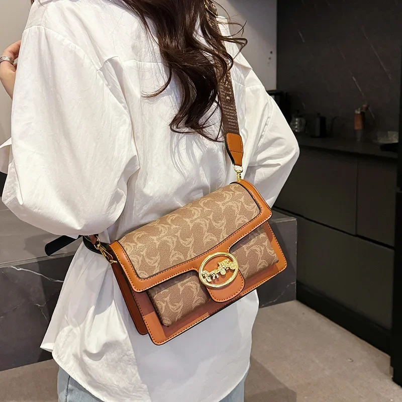 

Новинка 2023 года: женская сумка — простая ретро-принтерная, стильная маленькая квадратная сумка, через плечо/мессенджер