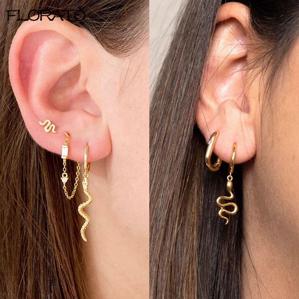 925 스털링 실버 바늘 절묘한 곤충 펜던트 귀걸이 여성을위한 2025 새로운 작은 후프 귀걸이 패션 쥬얼리 도매