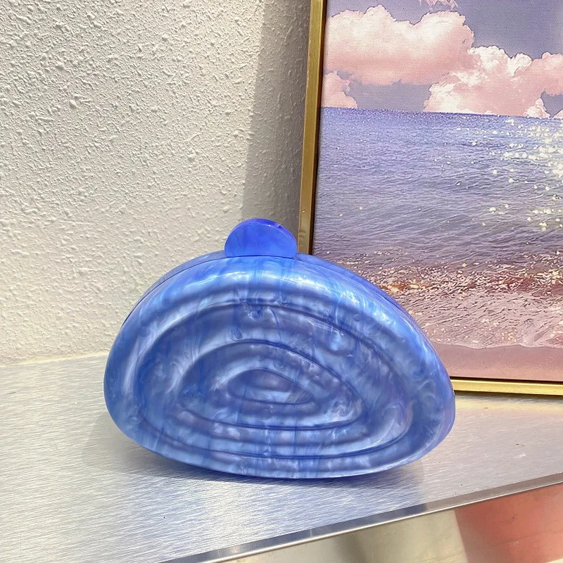 

New threaded shell acrylic bag, simple dinner bag, one shoulder oblique span banquet clutch bag