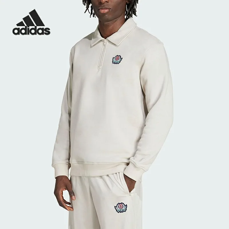 Adidas Clover Men's Stand-Up Collar Sports Loose Pullover JX8172