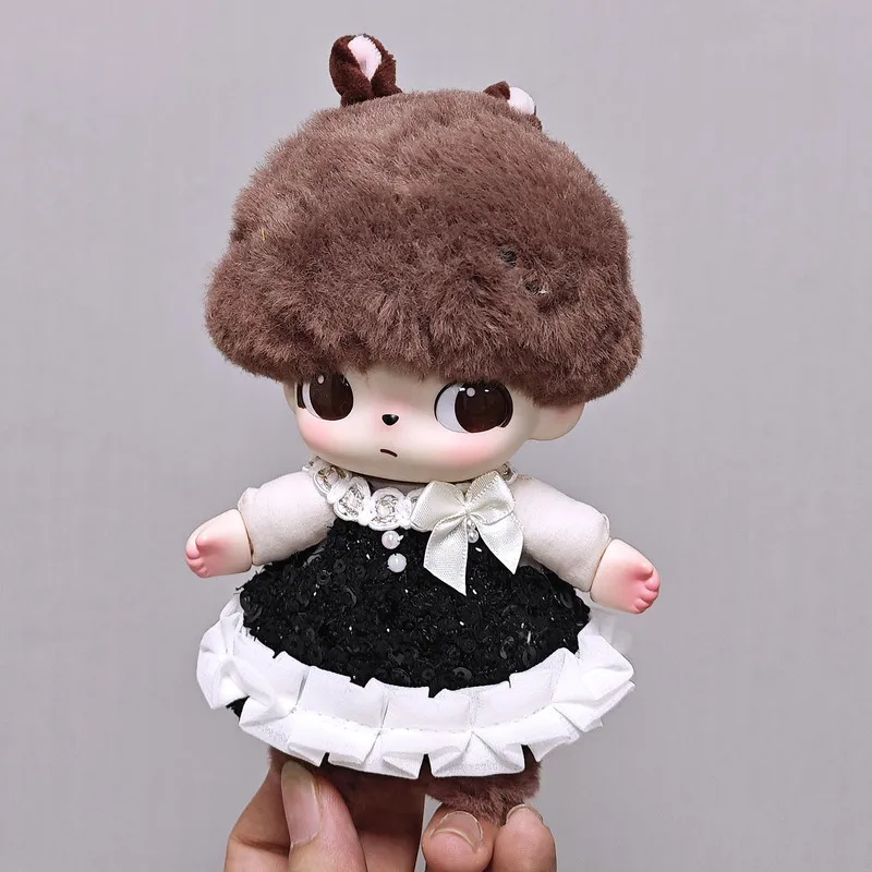 

For Dimoo Doll Clothing Sleeveless Dress For Labubu Doll Clothes 15/17cm Toy Doll Outfits Long Coat Doll Accessories