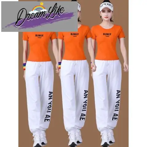 

New Square Dance Fitn Sports Wear Cotton Dance Suit Set Women's Pure Cotton Ghost Step Dance Clothes ular Summer