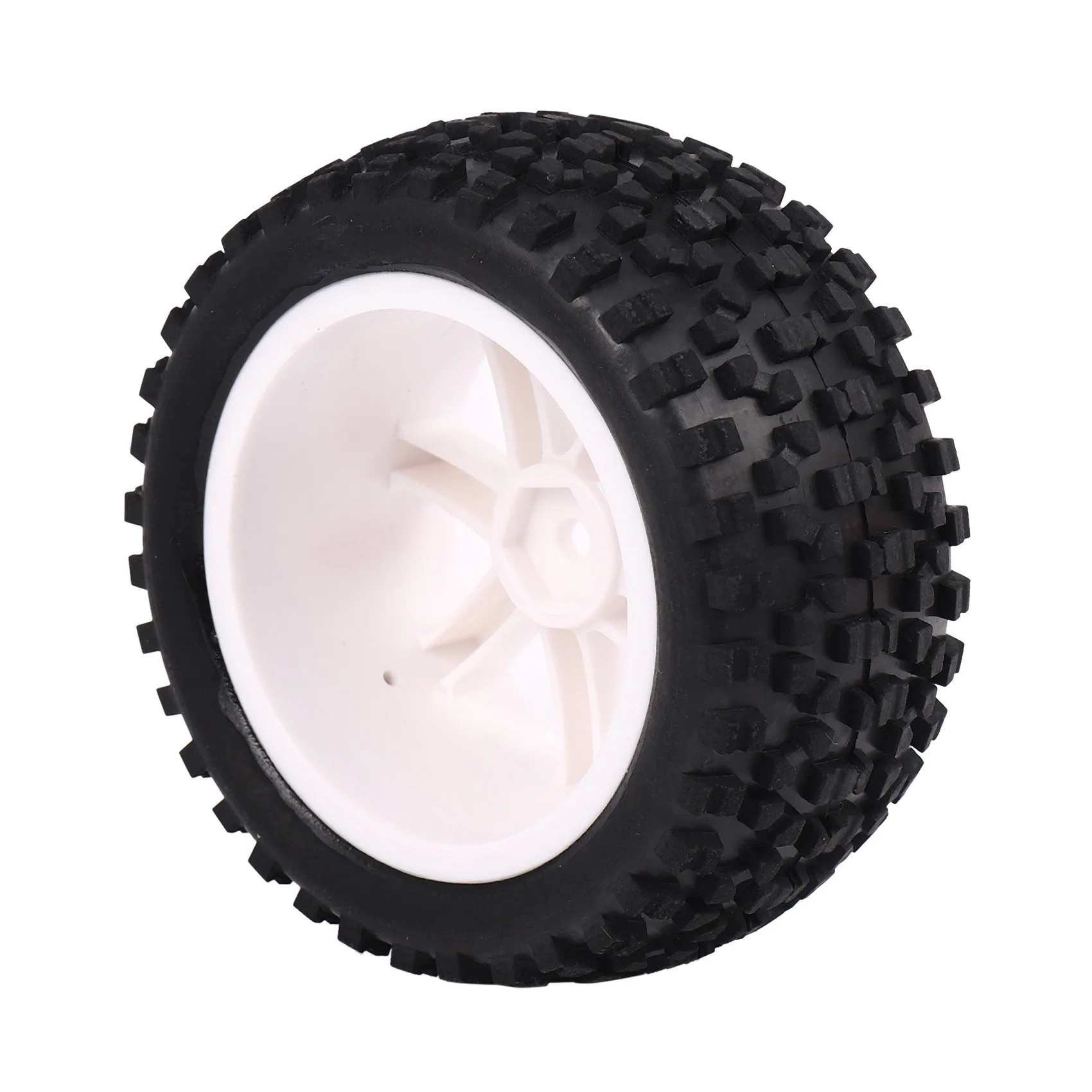 

XX-4Pcs 1/10 RC Truck Rubber Tire Wheel Tyre Alloy Wheel Rims Replacement Tire For ZD Racing Buggy Crawler Car RC Model Parts