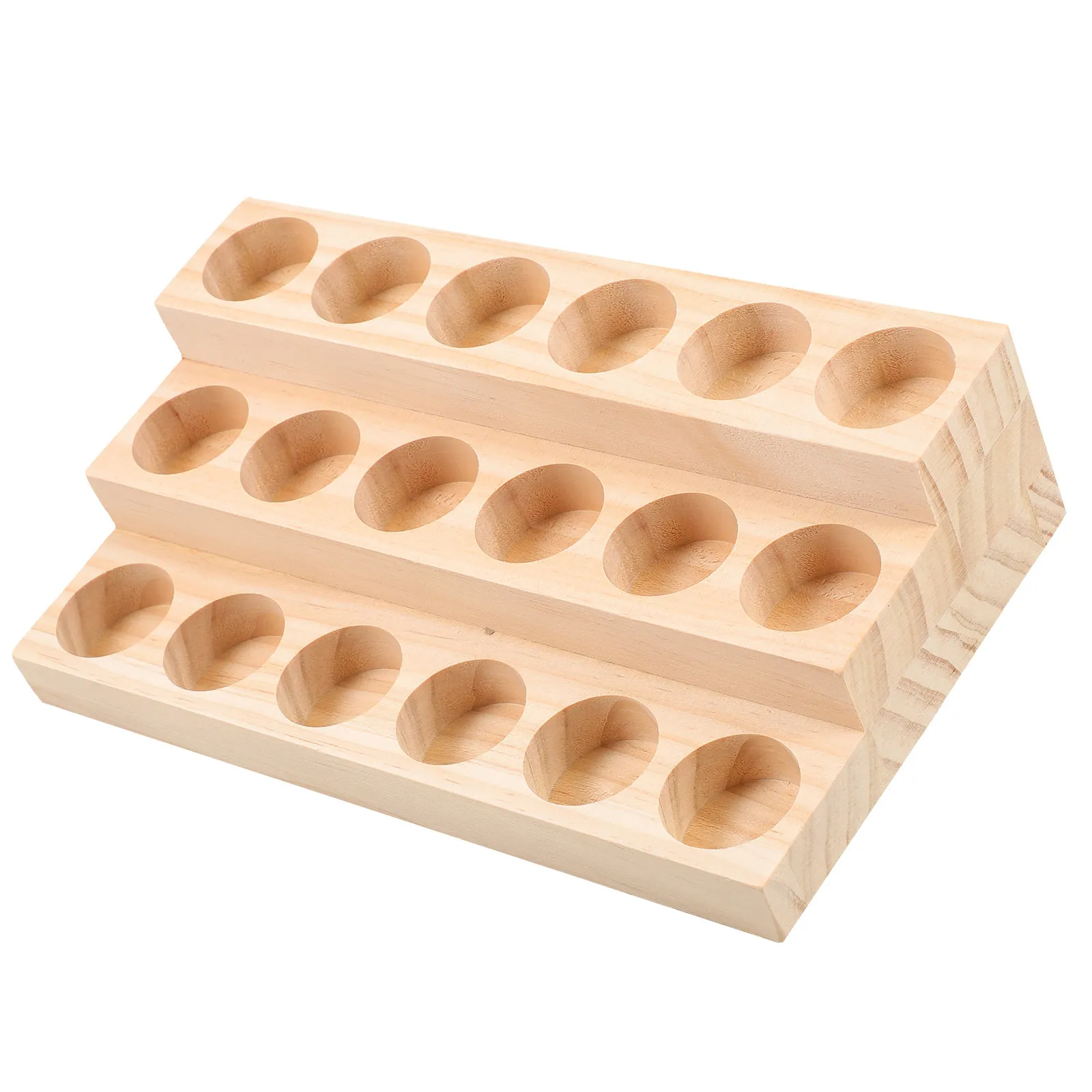 1Pcs Solid Wood Essential Oil Storage Box Rack 3 Tier Bottle Display Stand Organized Collection Shelf Aromatherapy Essential Oil