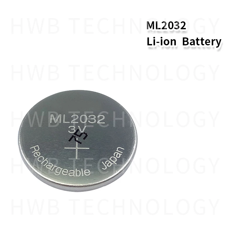 2PC New Original ML2032 3V Rechargeable lithium battery button cell button batteries (ML2032)