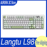 Langtu L98 Keyboard Wireless Bluetooth Mechanical Keyboard Gasket Led Screen Rgb Customized Keyboard Accessory For Desktop Pc