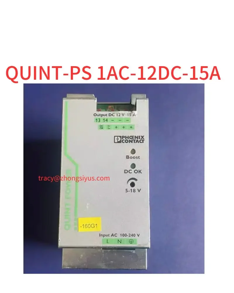 

Used QUINT-PS 1AC-12DC-15A Voltage adjustable 5-18V, power 180W, current 15A