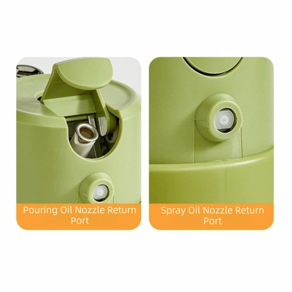 Pulverizador de Aceite 2 en 1 de Vidrio con Tapa Automática, Botella de Almacenamiento de Aceite de Oliva de 500 ML, Dispensador de Aceite Recargable de Gran Capacidad para Freidora de Aire