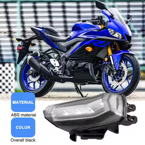 Motorcycle LED Colorful Light Rear Brake Light Taillight For Yamaha R15 V3 2017-2021 V4 R15M 2022+ Turn Signal Light-A87U