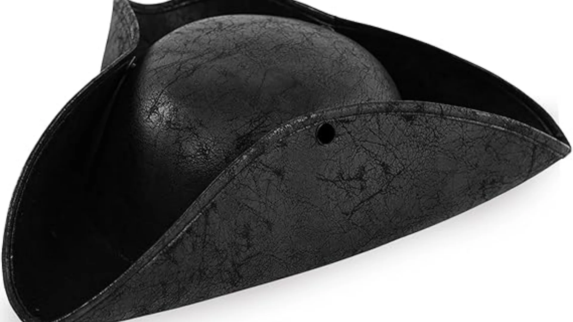 

Черная пиратская шляпа, женская кожаная шляпа-трико́рн, мужская винтажная мятая пиратская шляпа для костюмов на Хэллоуин и вечеринок