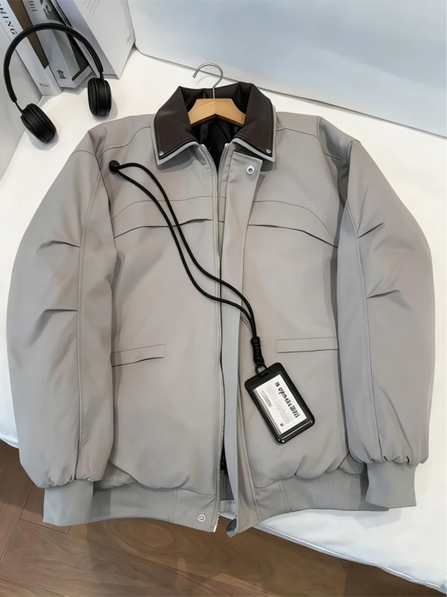 

Мужская утепленная зимняя куртка-бомбер из американского хлопка с воротником-стойкой, в стиле ретро, теплая повседневная верхняя одежда с длинными рукавами