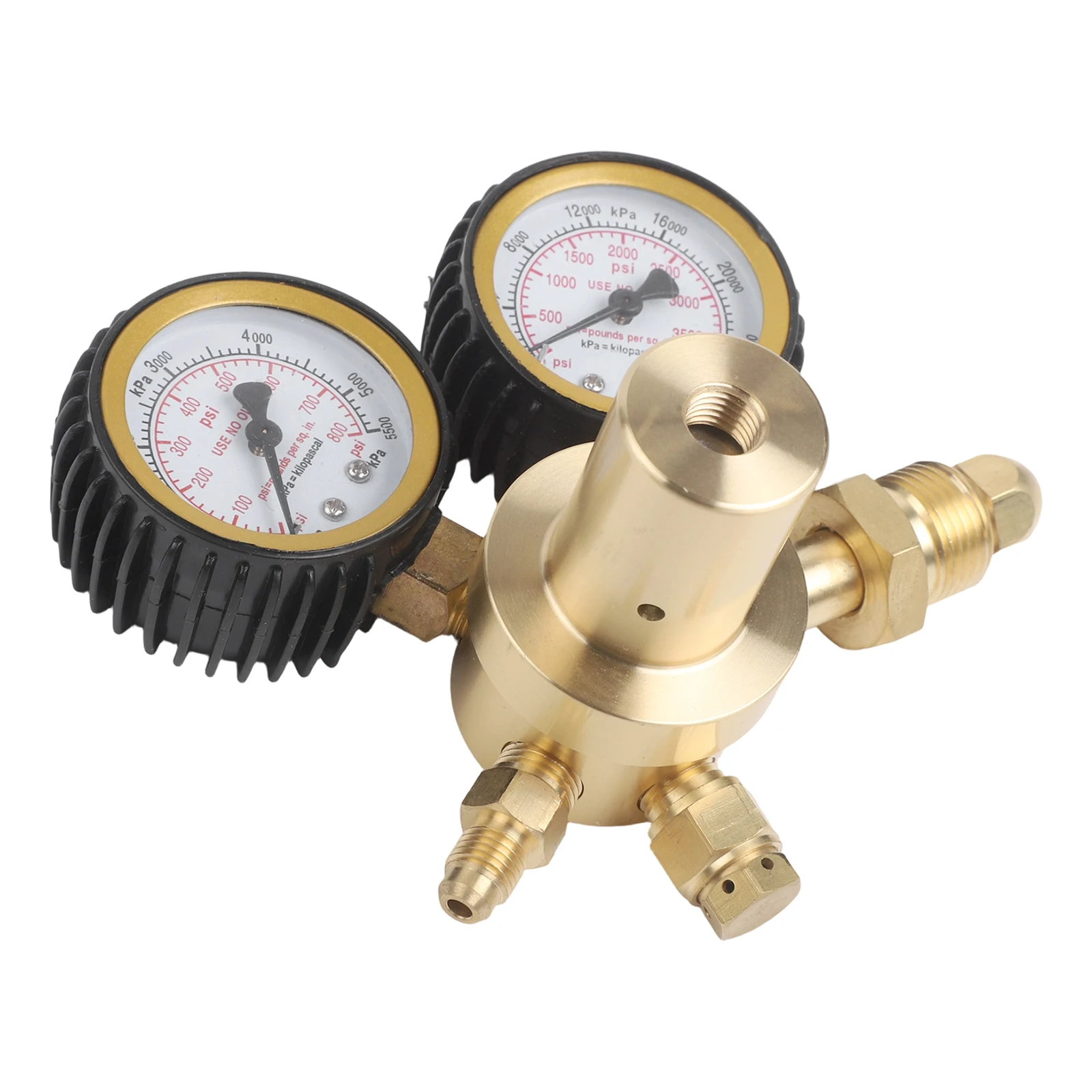 Nitrogen Regulator G5/8 CGA580 Pressure Regulator Reducer Brass Inlet Outlet Connection Gauges Nitrogen Tank Regulator