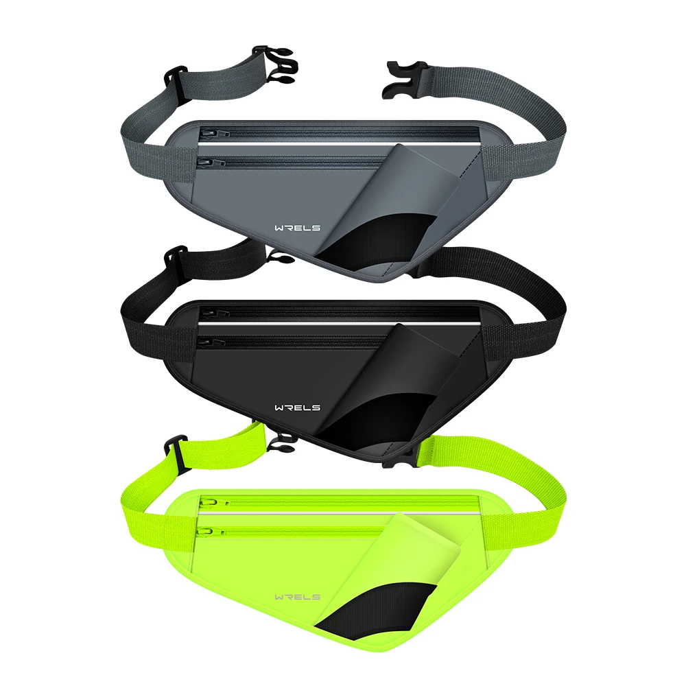 WRELS Running Water Bottle Belt Hydration Fanny Pack Waist Bag for Women Men with Bottle Holder for Hiking Running Walking