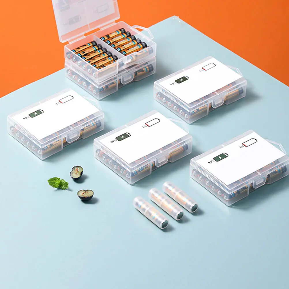 

8Pcs Aaa to Aa Converter Holder Case Compact PP Adapter for Home Office Camping Storage Organizer