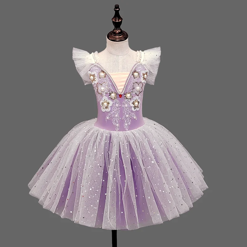 Children\'s Ballet Skirt, Girls\' Dance Skirt, Sequin Dress, Children\'s Dance Skirt, Collective Program Performance Clothing